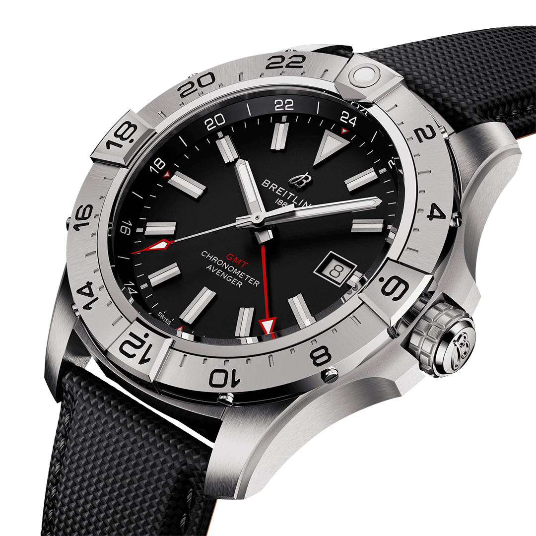 Breitling Avenger Automatic GMT 44 Watch with Black Dial