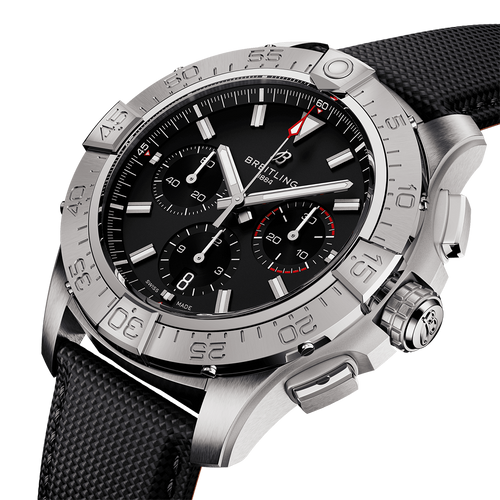 Breitling Avenger B01 Chronograph 44 Watch with Calfskin Leather Strap