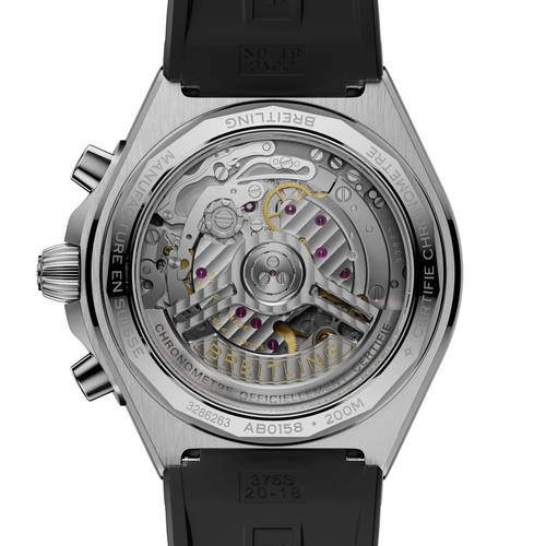 Breitling Chronomat B01 Chronograph 42 Watch with Black Rubber Strap