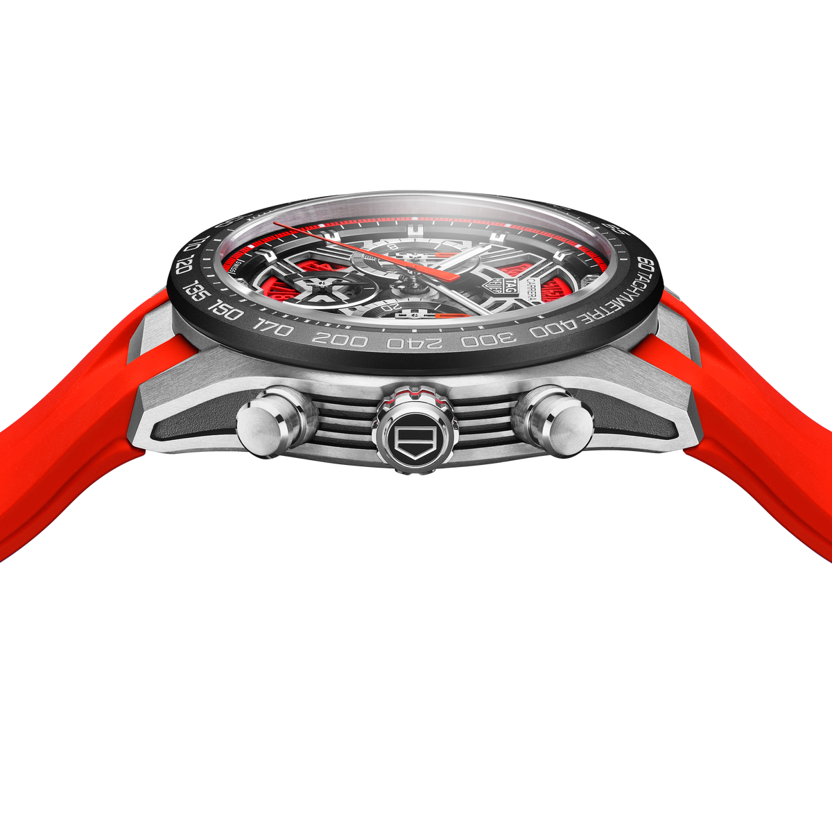 TAG Heuer Carrera Chronograph Extreme Sport Watch with Orange Rubber Strap