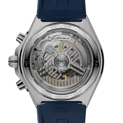 Breitling Chronomat B01 Chronograph 42 Watch with Blue Rubber Strap
