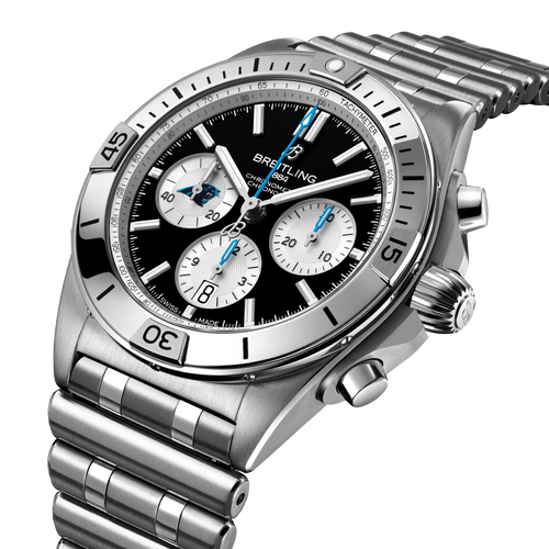 Breitling Chronomat B01 42 NFL Carolina Panthers Edition with Stainless Steel Bracelet