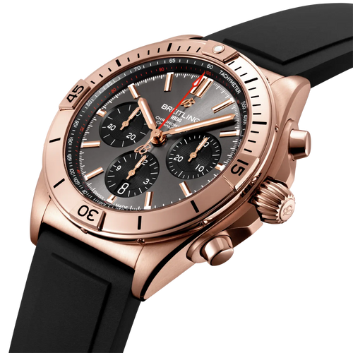 Breitling Chronomat B01 42 Watch with Black Rubber Strap