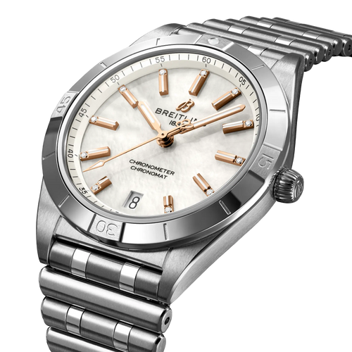 Breitling Chronomat Automatic 36 Watch with Diamonds