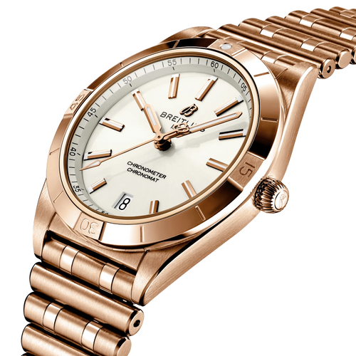 Breitling Chronomat Automatic 36 Watch with White Dial