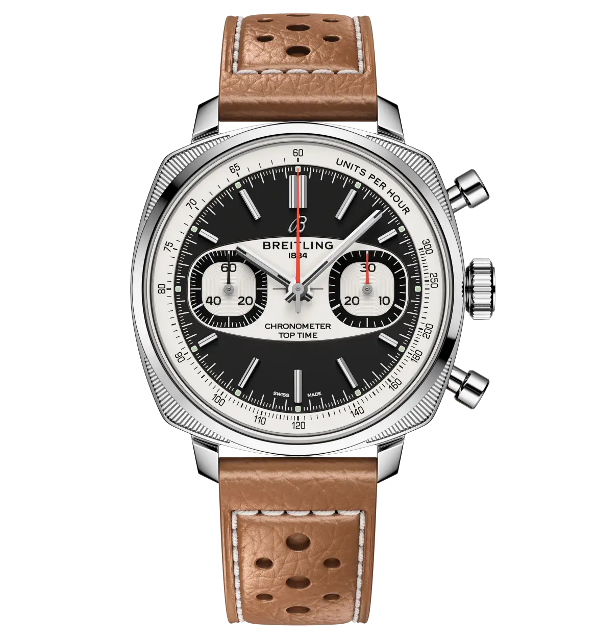 Breitling Top Time B01 Racing 38 Watch with Beige Leather Strap, Limited Edition