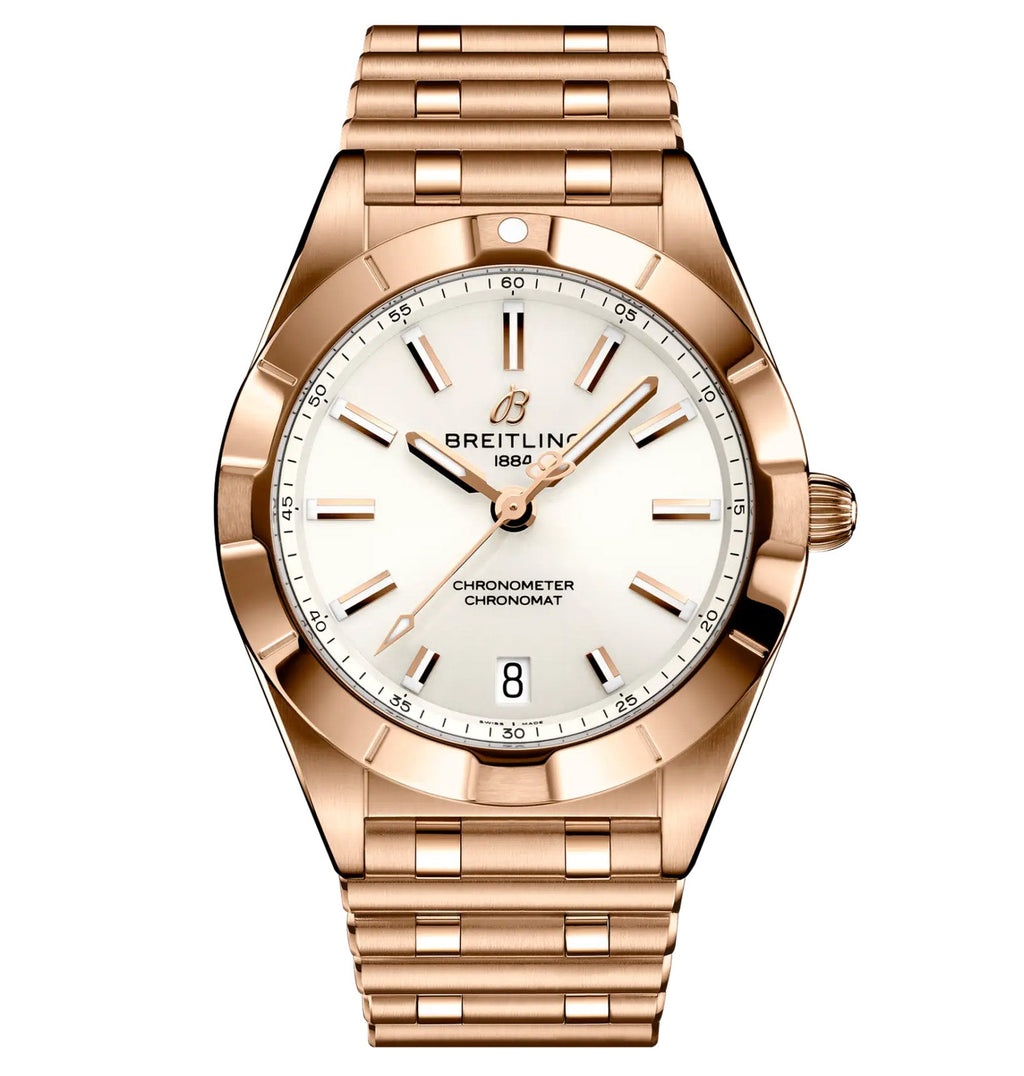Breitling Chronomat 32mm Watch with 18K Red Gold Bracelet