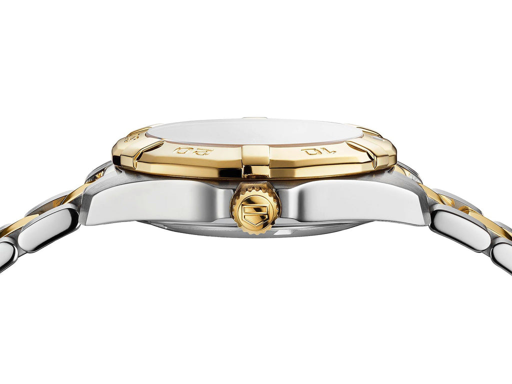 TAG Heuer Aquaracer Ladies' Quartz Movement White Mother-of-Pearl Dial Watch with Diamond Indexes