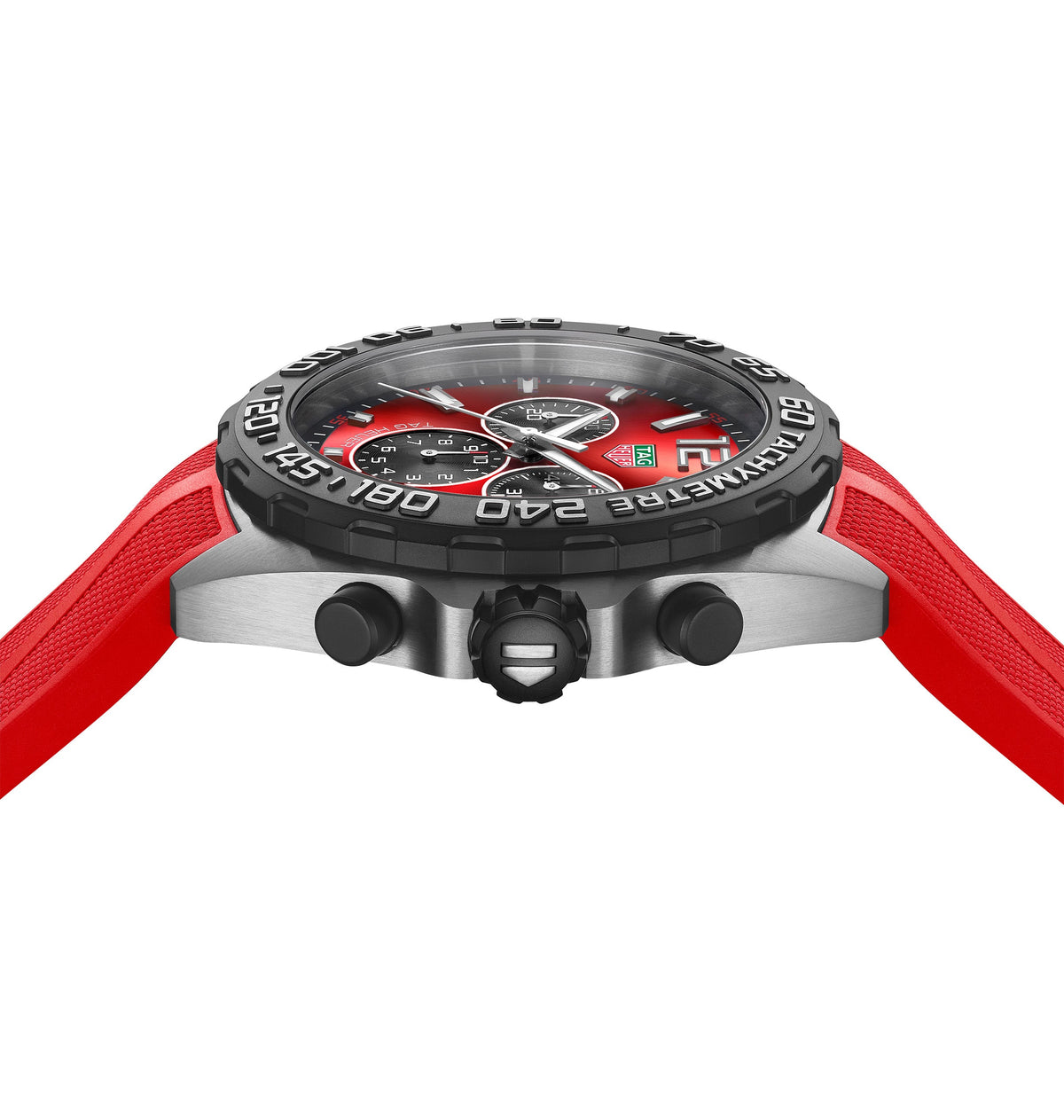 TAG Heuer Formula 1 Men's Quartz Chronograph Red Dial and Rubber Strap Watch