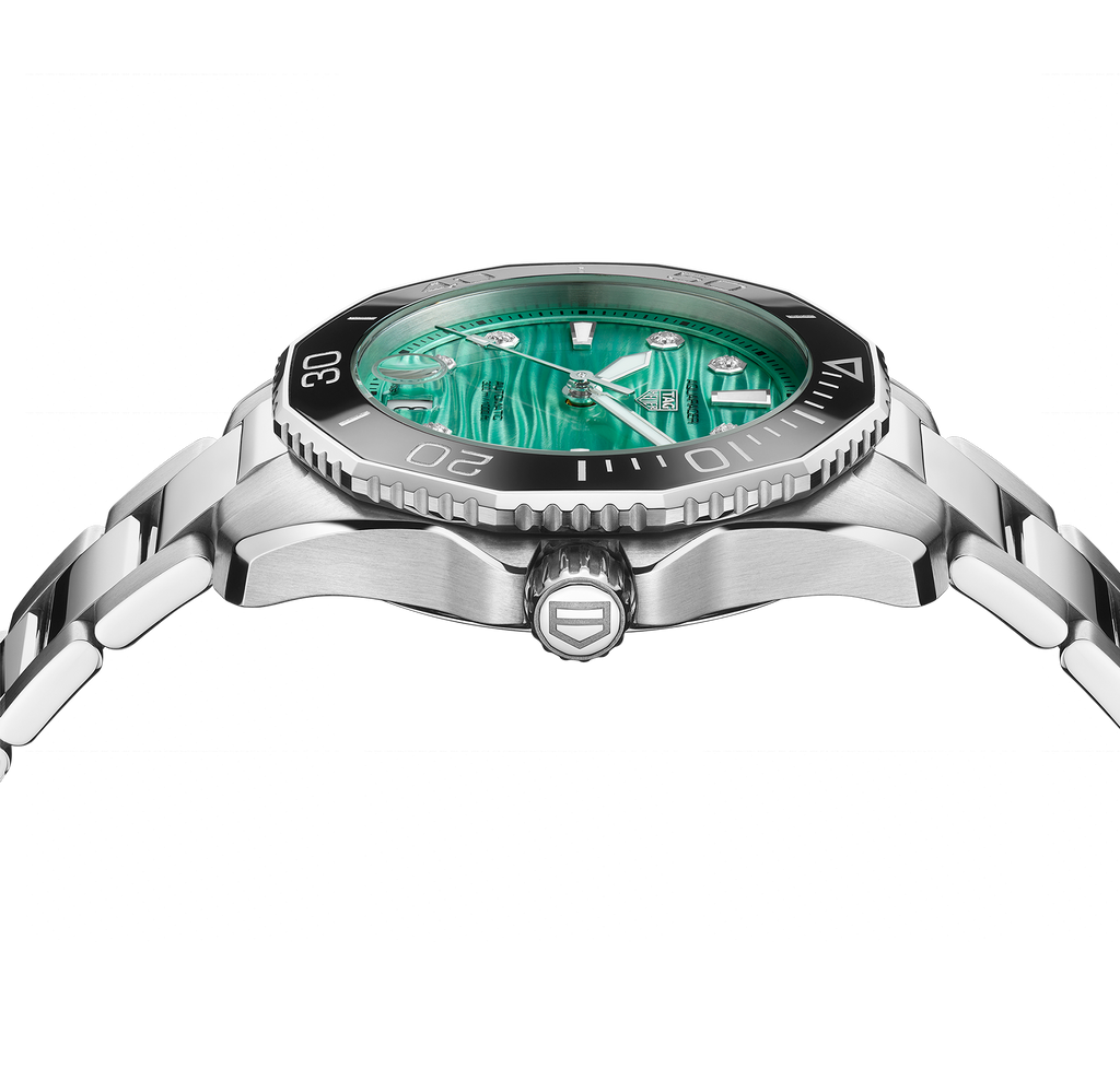 TAG Heuer Aquaracer Professional 300 Watch with a Bold Turquoise Dial