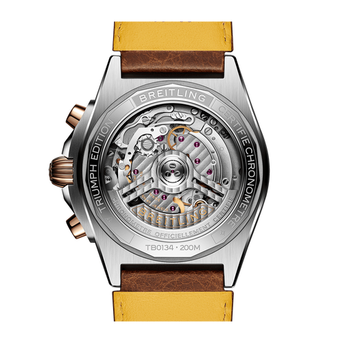 Breitling Chronomat B01 42 Triumph Watch with Brown Leather Strap